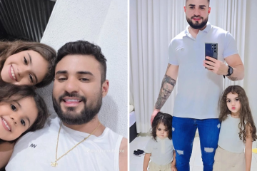 O empresário Wilker Renato de Almeida e as filhas Alana e Alice morreram no acidente registrado no km 345 da BR-413 -  (crédito: Reprodução/Instagram)