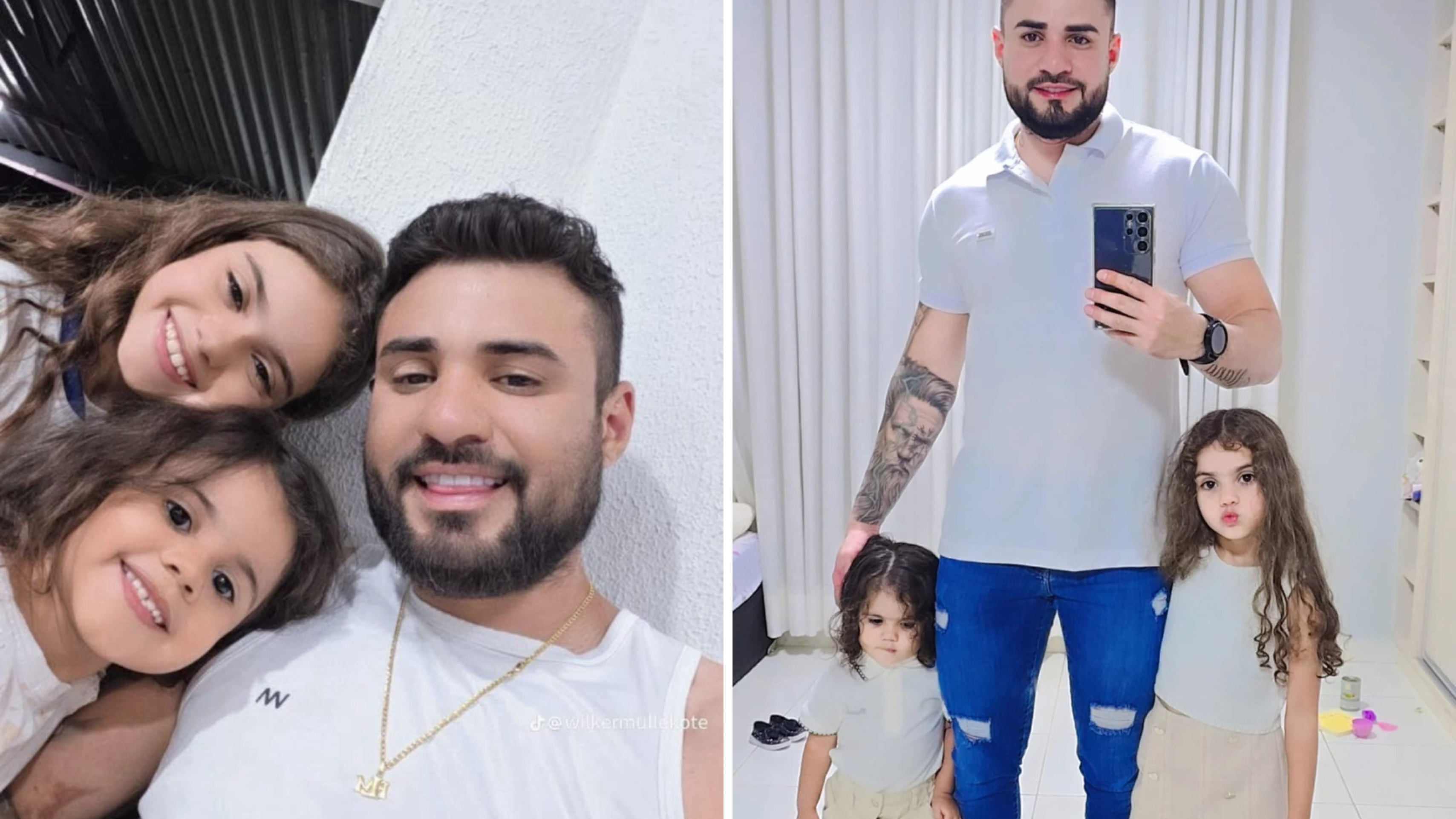 Wilker, Alana e Alice Almeida v&iacute;timas de um acidente de tr&acirc;nsito na BR-414