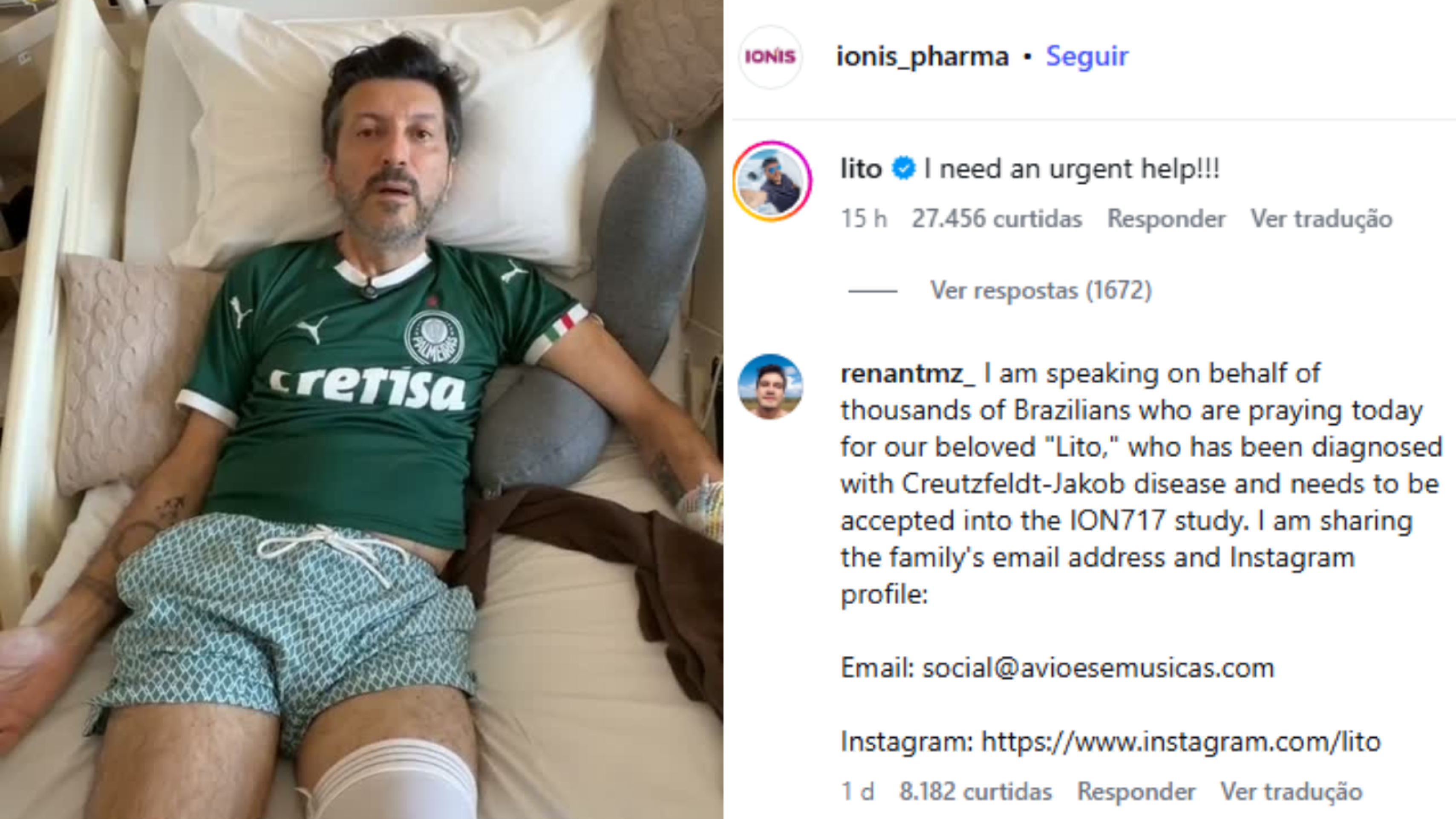 Mobilização nas redes busca vaga para Lito Sousa em estudo experimental