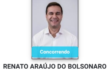 O candidato Renato Araújo do Bolsonaro, que teve o uso do sobrenome vetado pelo TRE-RJ - (crédito: Reprodução/TSE) O candidato Renato Araújo do Bolsonaro, que teve o uso do sobrenome vetado pelo TRE-RJ - (crédito: Reprodução/TSE)