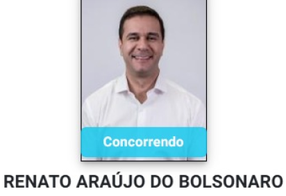 O candidato Renato Ara&uacute;jo do Bolsonaro, que teve o uso do sobrenome vetado pelo TRE-RJ -  (crédito: Reprodu&ccedil;&atilde;o/TSE)