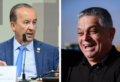 Em uma disputa entre Jorginho e Rodrigues em um eventual 2º turno, o governador tem 56% das intenções de voto, ante 24% do candidato do PSD. -  (crédito: Geraldo Magela/Agência Senado e Reprodução/Instagram/@joaorodriguessc) -Em uma disputa entre Jorginho e Rodrigues em um eventual 2º turno, o governador tem 56% das intenções de voto, ante 24% do candidato do PSD. -  (crédito: Geraldo Magela/Agência Senado e Reprodução/Instagram/@joaorodriguessc)