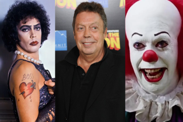 Além de marcar o cinema com Pennywise e Frank-N-Furter, Curry recebeu três indicações ao Prêmio Tony por sua trajetória nos palcos -  (crédito: ROBYN BECK / AFP, Divulgação e Reprodução/IT)