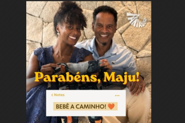 A jornalista Maju Coutinho e Agostinho Paulo Moura anunciam a chegada do bebê Malik - (crédito: Reprodução/Instagram) A jornalista Maju Coutinho e Agostinho Paulo Moura anunciam a chegada do bebê Malik - (crédito: Reprodução/Instagram)