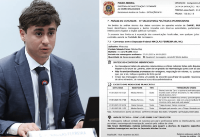 Socumento circulou nas redes após a revelação dos áudios do deputado com Daniel Vorcaro -  (crédito: Kayo Magalhães/Câmara dos Deputados | Reprodução/X) -Socumento circulou nas redes após a revelação dos áudios do deputado com Daniel Vorcaro -  (crédito: Kayo Magalhães/Câmara dos Deputados | Reprodução/X)