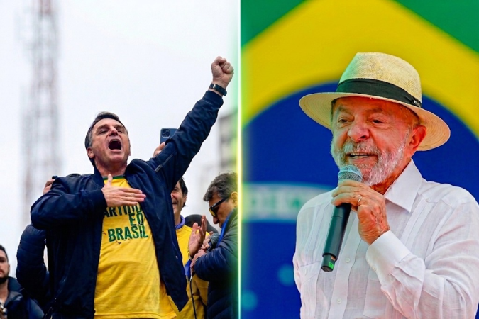 Em um eventual segundo turno, continua o empate técnico, mas agora com Flávio Bolsonaro numericamente a frente de Lula - (crédito: Miguel SCHINCARIOL / AFP - Ricardo Stuckert / PR) Em um eventual segundo turno, continua o empate técnico, mas agora com Flávio Bolsonaro numericamente a frente de Lula - (crédito: Miguel SCHINCARIOL / AFP - Ricardo Stuckert / PR)