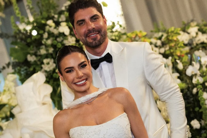 Julia Gama celebrou união com Victor Oliveira - (crédito: Divulgação) Julia Gama celebrou união com Victor Oliveira - (crédito: Divulgação)