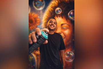 Leandro Vidão, de 34 anos, começou a carreira como artista nas ruas de Ceilândia - (crédito: Material cedido ao Correio) Leandro Vidão, de 34 anos, começou a carreira como artista nas ruas de Ceilândia - (crédito: Material cedido ao Correio)