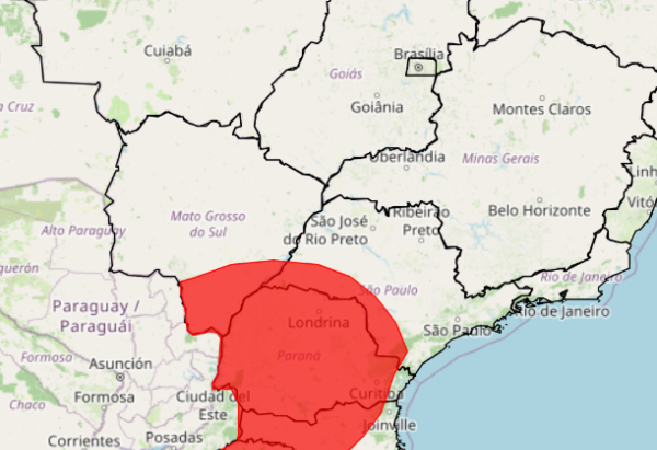 Reprodução: Instituto Nacional de Meteorologia