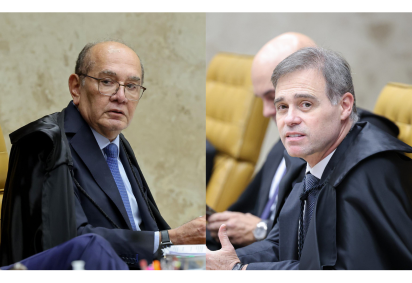 Embate entre Gilmar Mendes e André Mendonça repercutiu -  (crédito: Rosinei Coutinho/STF // Antonio Augusto/STF) -Embate entre Gilmar Mendes e André Mendonça repercutiu -  (crédito: Rosinei Coutinho/STF // Antonio Augusto/STF)