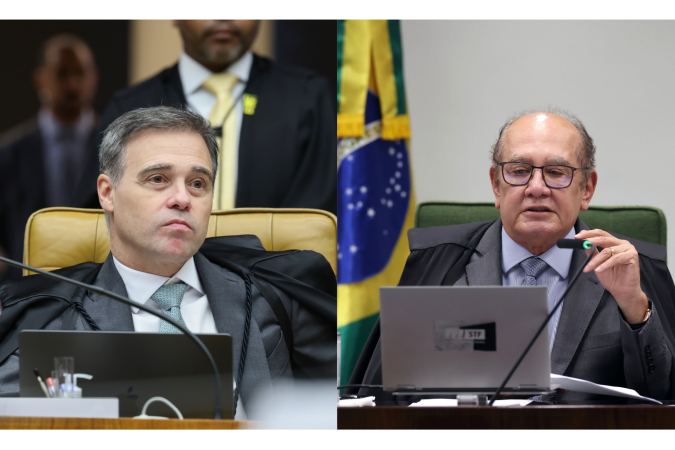 Os ministros do Supremo Tribunal Federal, André Mendonça e Gilmar Mendes - (crédito: Rosinei Coutinho / STF // Luiz Silveira / STF) Os ministros do Supremo Tribunal Federal, André Mendonça e Gilmar Mendes - (crédito: Rosinei Coutinho / STF // Luiz Silveira / STF)