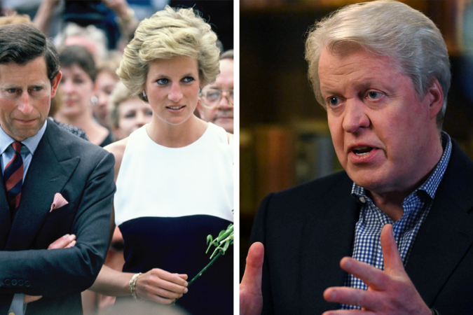 O então príncipe Charles e o conde Spencer se encontraram na África do Sul em novembro de 1997, três meses após a morte de Diana - (crédito: PA Media) O então príncipe Charles e o conde Spencer se encontraram na África do Sul em novembro de 1997, três meses após a morte de Diana - (crédito: PA Media)