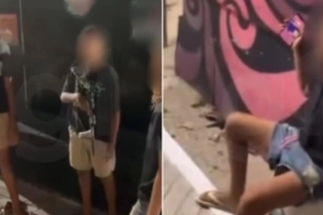 Policiais foram acionados para averiguar uma ocorrência de roubo em que dois adolescentes estariam armados - (crédito: Reprodução/Redes sociais) Policiais foram acionados para averiguar uma ocorrência de roubo em que dois adolescentes estariam armados - (crédito: Reprodução/Redes sociais)