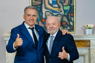 Ambos atrelados à esquerda política, Lula e Orsi formam minoria entre representantes do países-membros e associados do Mercosul - (crédito: Reprodução/X) Ambos atrelados à esquerda política, Lula e Orsi formam minoria entre representantes do países-membros e associados do Mercosul - (crédito: Reprodução/X)
