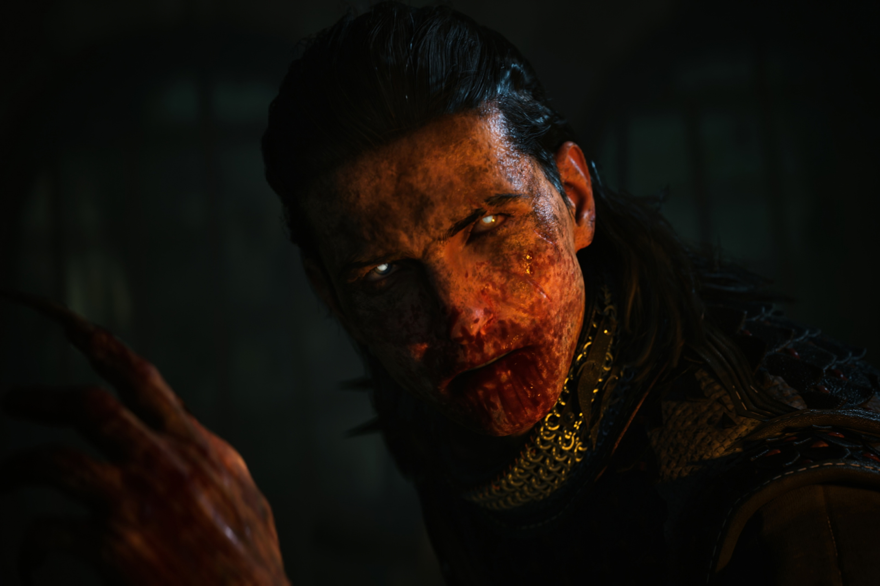 Quando sedento de sangue, o jogo oferece como uma das op&ccedil;&otilde;es: matar um NPC no meio do di&aacute;logo para saciar o vampiro. 