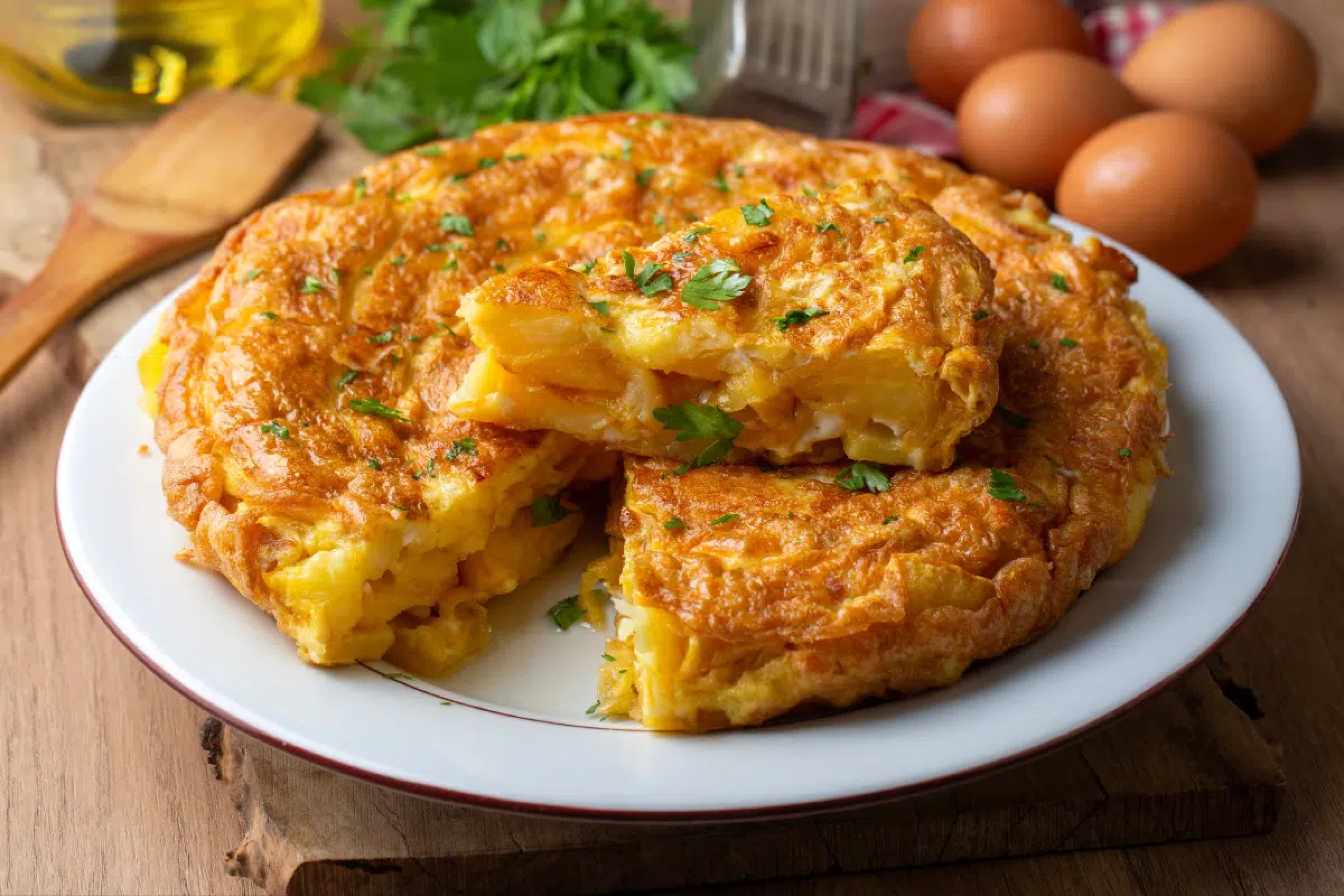 Essa omelete de batata é fácil de fazer e deixa o lanche da tarde mais proteico