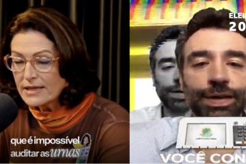 Flávio Bolsonaro disse que as máquinas brasileiras têm a mesma origem das urnas da Smartmatic e que um relatório da CIA teria mostrado que a empresa estaria envolvida em um plano de fraude do governo venezuelano nas eleições de 2012. -  (crédito: AFP via Getty Images)