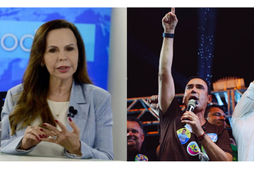 Candidatos ao governo de Tocantins, Professora Dorinha (esquerda) e Vicentinho Júnior -  (crédito: Marcelo Ferreira / CB / DA Press // Reprodução / Instagram)