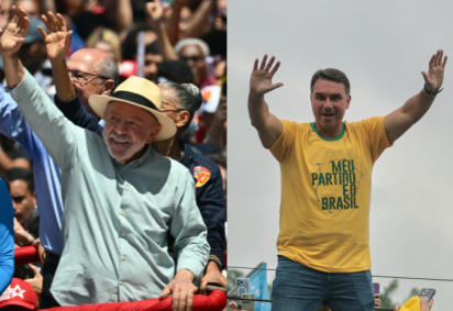 Lula e Flávio concentraram as agendas no Sudeste  -  (crédito:  Luis Robayo/AFP e Douglas Shineidr/AFP)