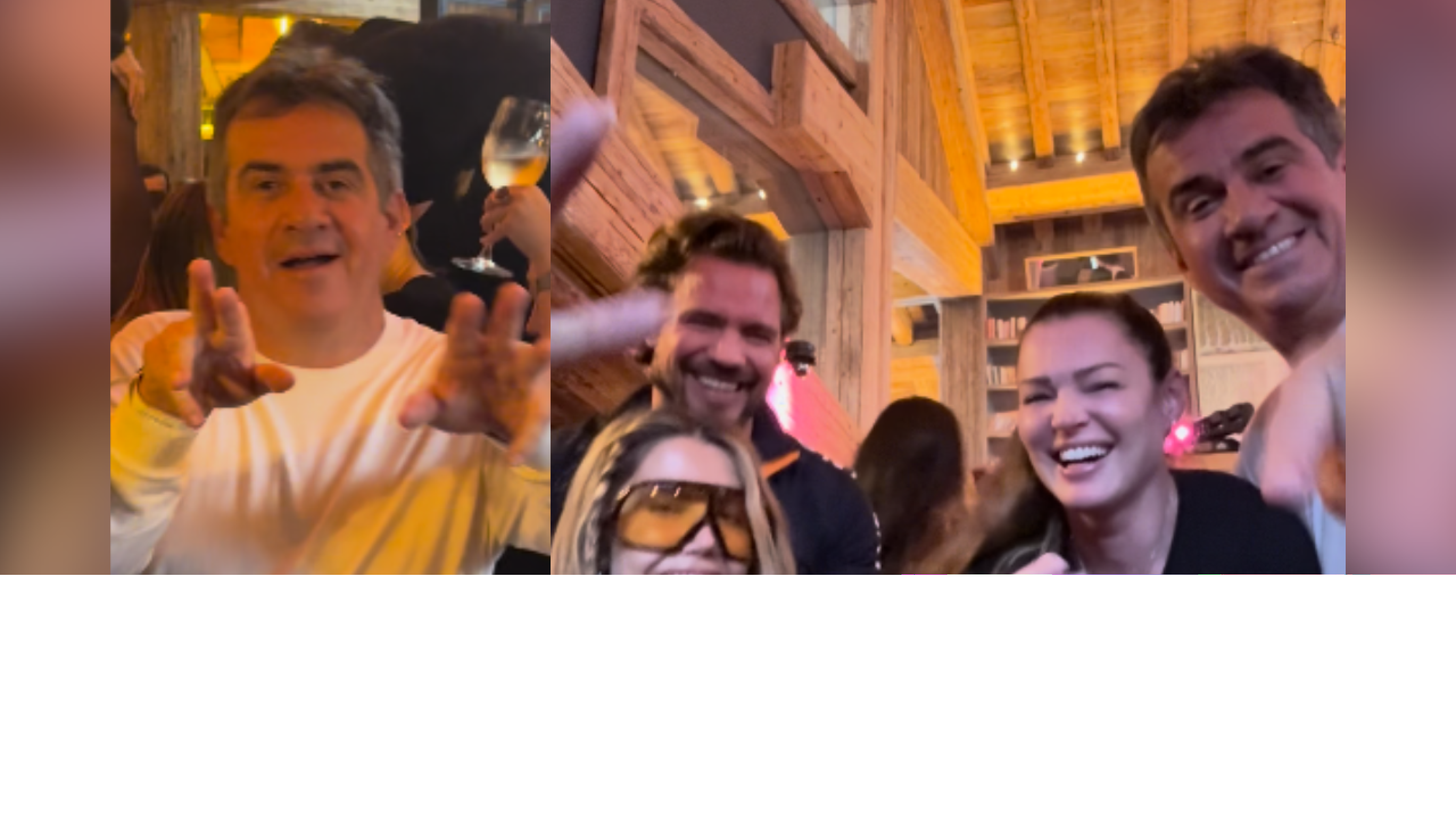 Daniel Vorcaro e Ciro Nogueira em festa nos alpes suíços