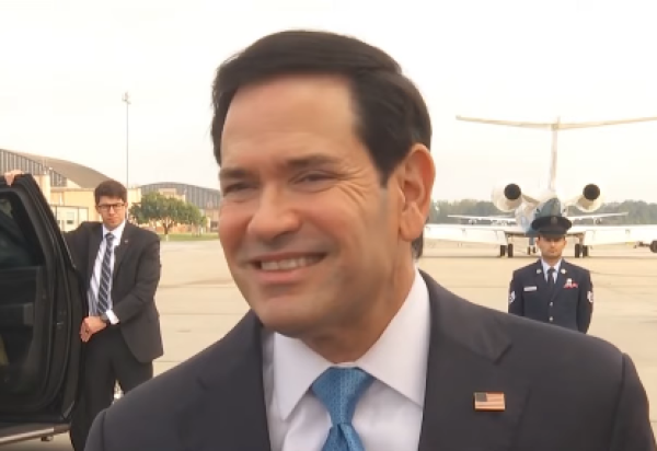 Marco Rubio evitou citar Lula ou Flávio Bolsonaro -  (crédito: Reprodução)