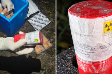 O material recuperado na Zona Leste passará por perícia para confirmar se a fonte radioativa permanece intacta -  (crédito: Divulgação/ANSN e Polícia Civil)