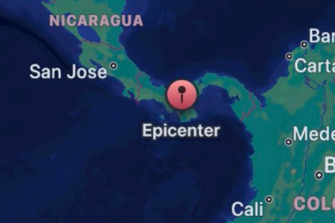 O terremoto de magnitude 7,6 atingiu a região de Pitaloza Arriba, no Panamá - (crédito: Reprodução/X) O terremoto de magnitude 7,6 atingiu a região de Pitaloza Arriba, no Panamá - (crédito: Reprodução/X)