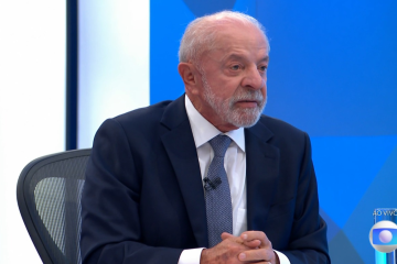Lula em sabatina no Jornal Nacional -  (crédito: Reprodução)