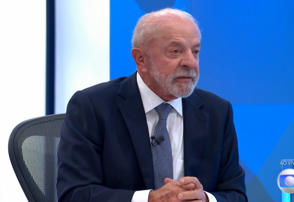 Lula em sabatina no Jornal Nacional -  (crédito: Reprodução)
