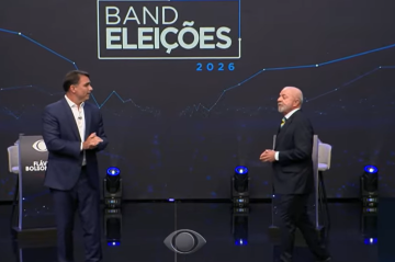 'Eu quero que votem os 100%. Até o teu pai. Até o teu pai. Teu pai pode votar em mim', rebateu Lula - (crédito: Reprodução/TV Band) 'Eu quero que votem os 100%. Até o teu pai. Até o teu pai. Teu pai pode votar em mim', rebateu Lula - (crédito: Reprodução/TV Band)