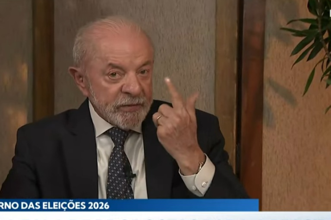 Lula durante sabatina no SBT Brasil - (crédito: Reprodução/SBT Brasil) Lula durante sabatina no SBT Brasil - (crédito: Reprodução/SBT Brasil)