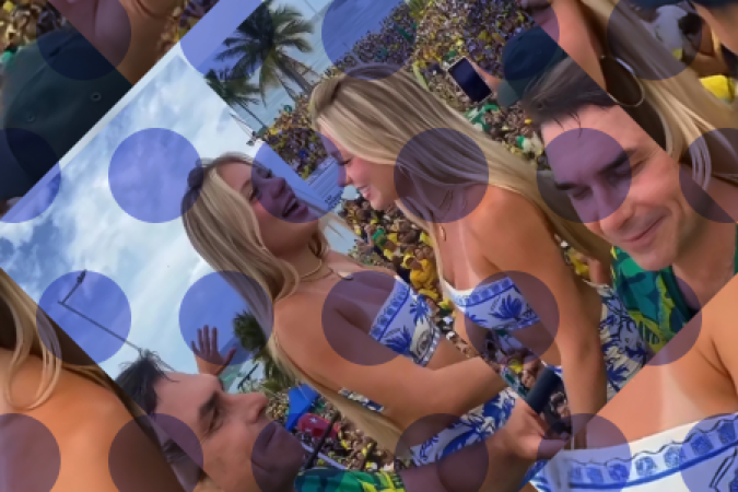 ‘Loirona do Flávio’: personagem gerada com IA aparece ao lado do candidato em vídeos virais para promover conteúdo adulto